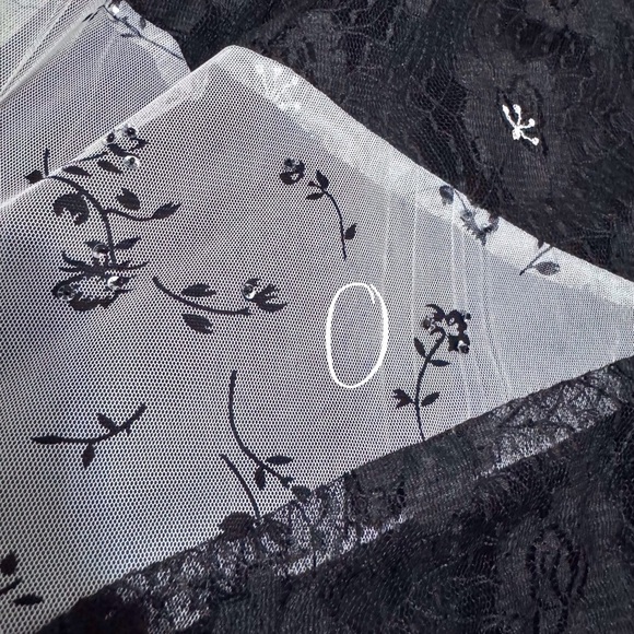 Vintage Mirasol Floral Lace Patchwork Maxi Skirt Witchy Mesh Embroidered NEW - Picture 10 of 15